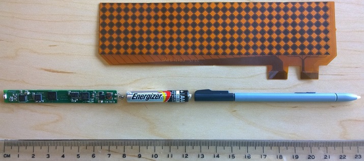 Sensor components inside the pen